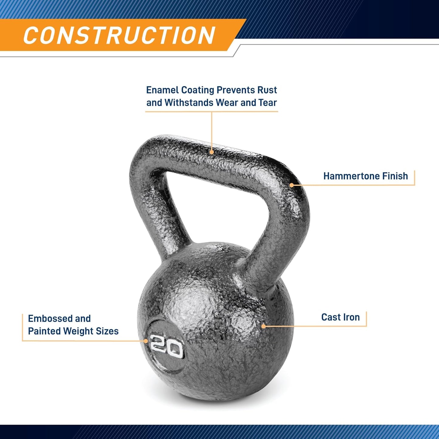 Marcy Hammertone Kettle Bells - 10 to 55 lbs. HKB Workout Weights
