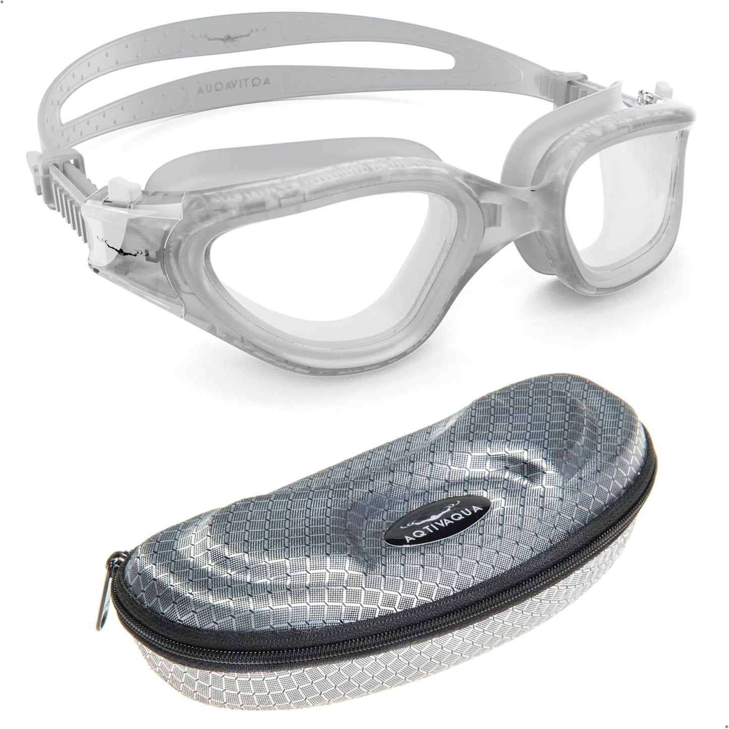 AqtivAqua Swimming Goggles, DX Wide View Swim Goggles for Adult Men Women, Anti Fog No Leaking