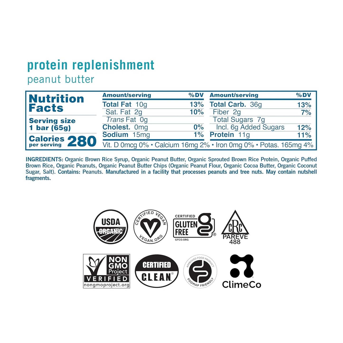 GoMacro MacroBar Organic Vegan Protein Bars - Peanut Butter (2.3 Ounce Bars, 12 Count)