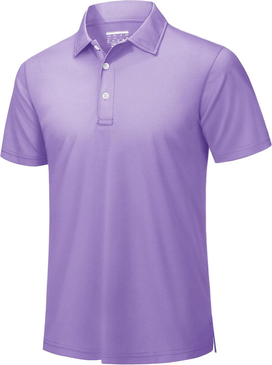 TACVASEN Mens Golf Shirt Dry Fit Mens Polo Shirts Short Sleeve Performance Golf Polos for Men with Collar Work Shirts