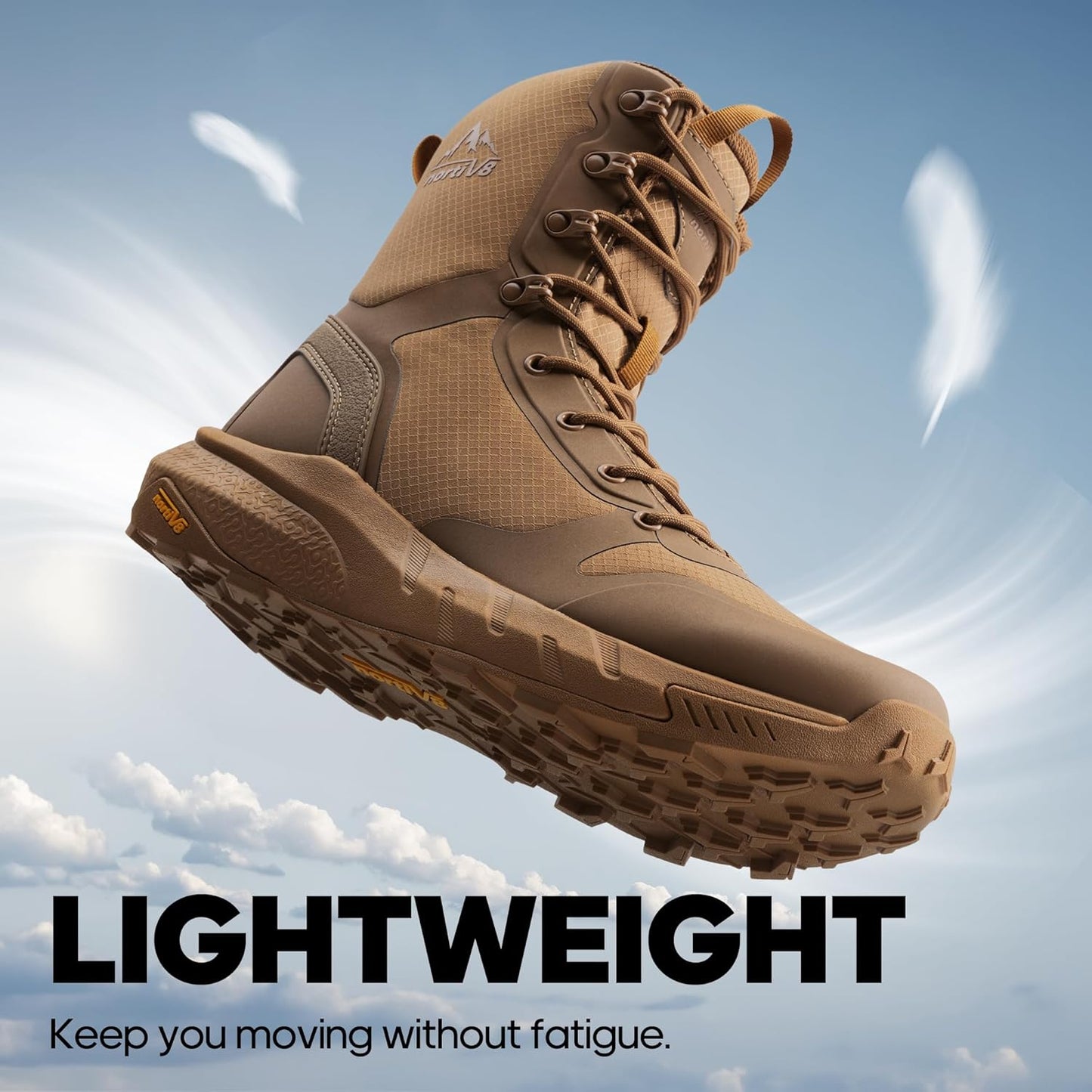 NORTIV 8 Men's Military Tactical Boot Lightweight Comfortable Boots for Work All Day Side Zipper Motorcycle Combat Hiking Boots Metrostrike(8-9 Inches)