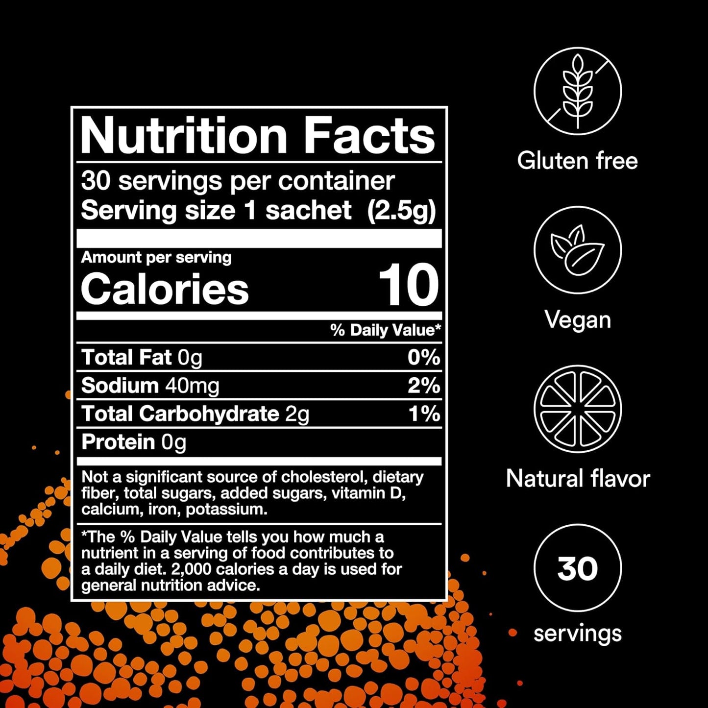 MitoQ Longevity Cellular Water Daily Powdered Drink Mix Natural Orange Flavor - Mitochondria-targeted Antioxidant - Cell Energy and Metabolism for Better Aging (Orange, 30 Packets)