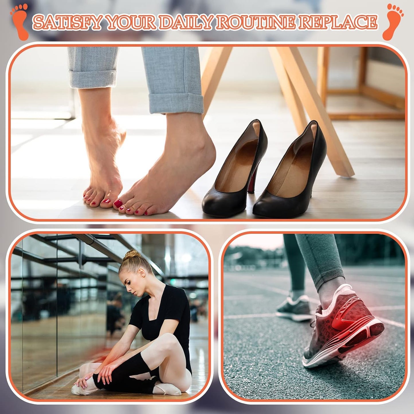 Boao 30 Pcs Callus Pads 1/4" Thick U Shaped Metatarsal Corn Pads Felt Callus Cushions Adhesive Corn Protectors for Men Women Feet Toes Pain Relief Blister Prevention