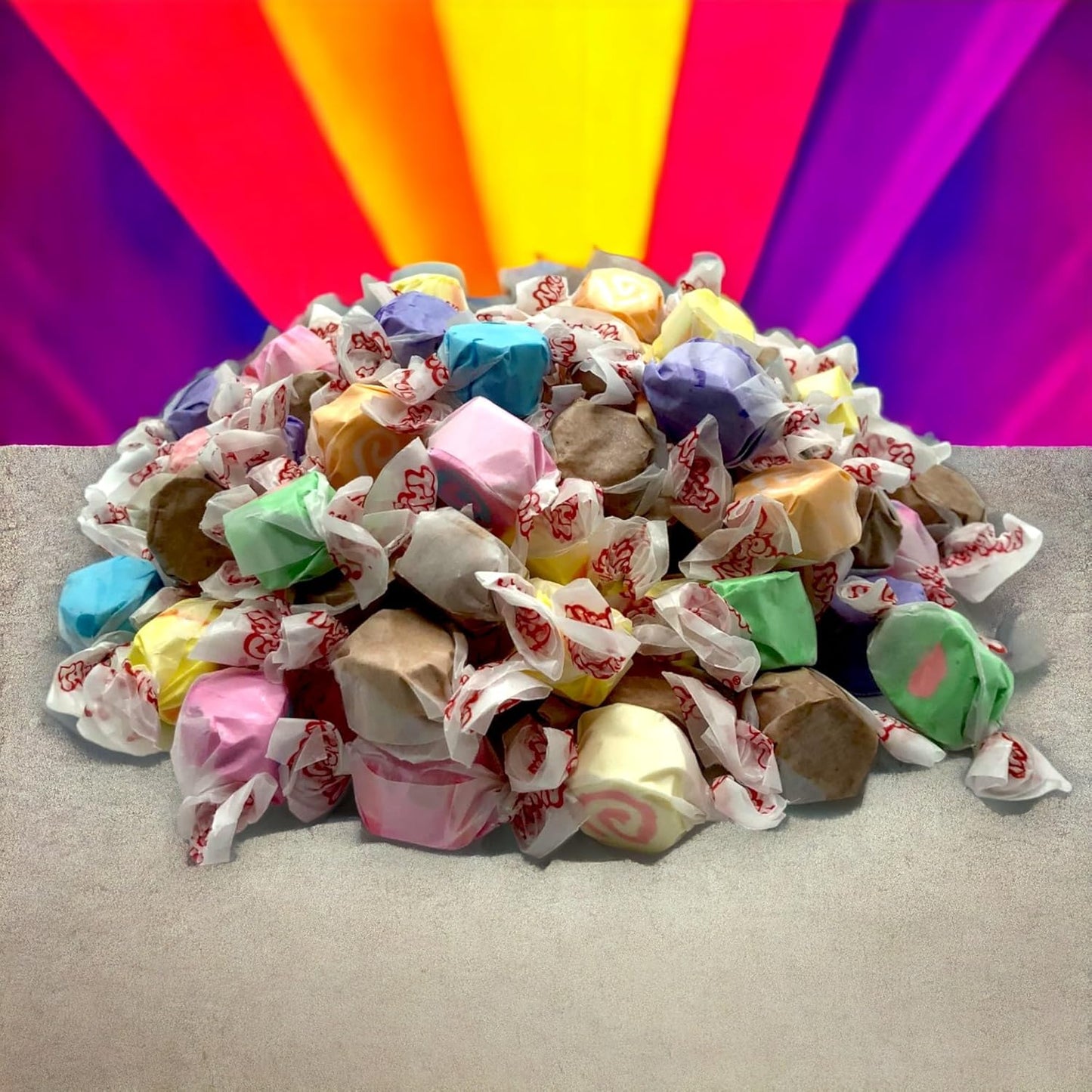 Klub Bulk Gourmet Salt Water Taffy Candy – 1.5 lbs Assorted Flavors Individually Wrapped, Perfect for Parties and Events – Premium Salt Water Taffy, Peanut Free and Gluten Free(24 oz)