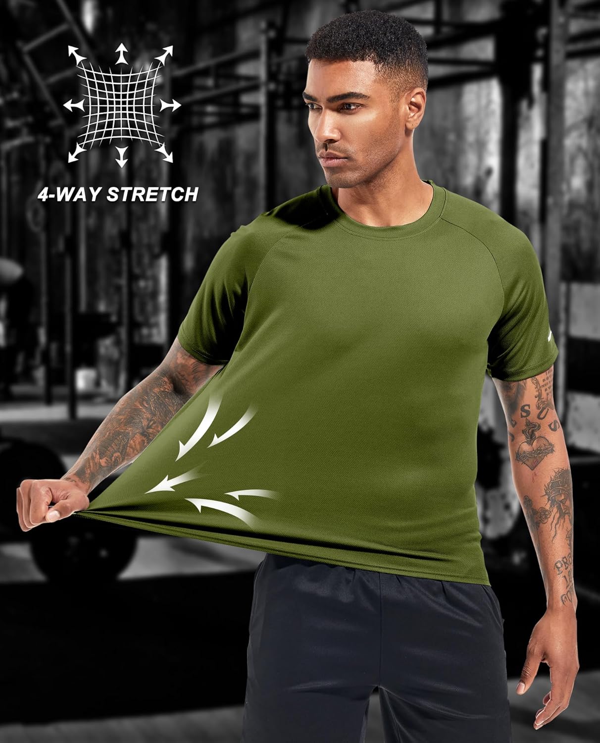 Boyzn 1, 3, 5 or 7 Pack Men's Workout Running Shirts, Dry Fit Moisture Wicking T-Shirt, Gym Athletic Short Sleeve Tee Shirts