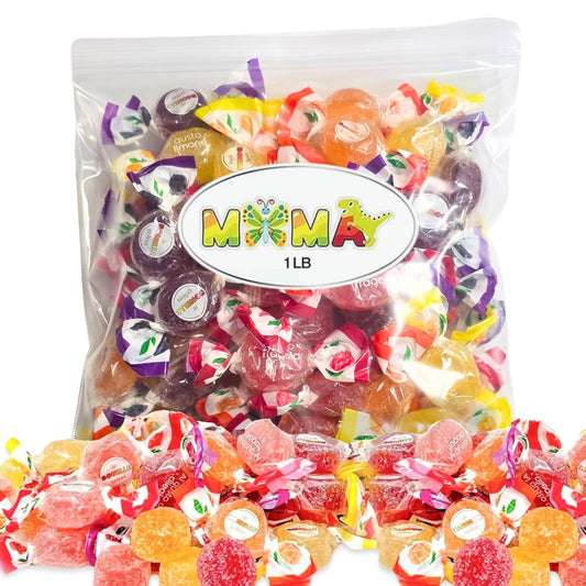 B0nelle Italian Rotonda Fruit Jelly Candy - 1 lb Assorted Individually Wrapped Jelly Fruit Candy - Delicious Mima's Memorial Day Mega Sale Treats for Gifting & Sharing
