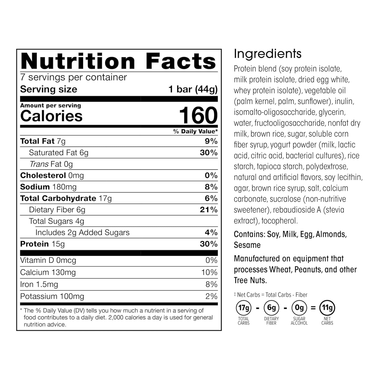 Wonderslim High Fiber Protein Bars, Fluffy Vanilla Crisp | 15g Protein, 6g Fiber | Low Sugar, Low Carb | Healthy Indulgence | Satisfying, Supports Energy & On-the-Go Convenience, 7 Pack