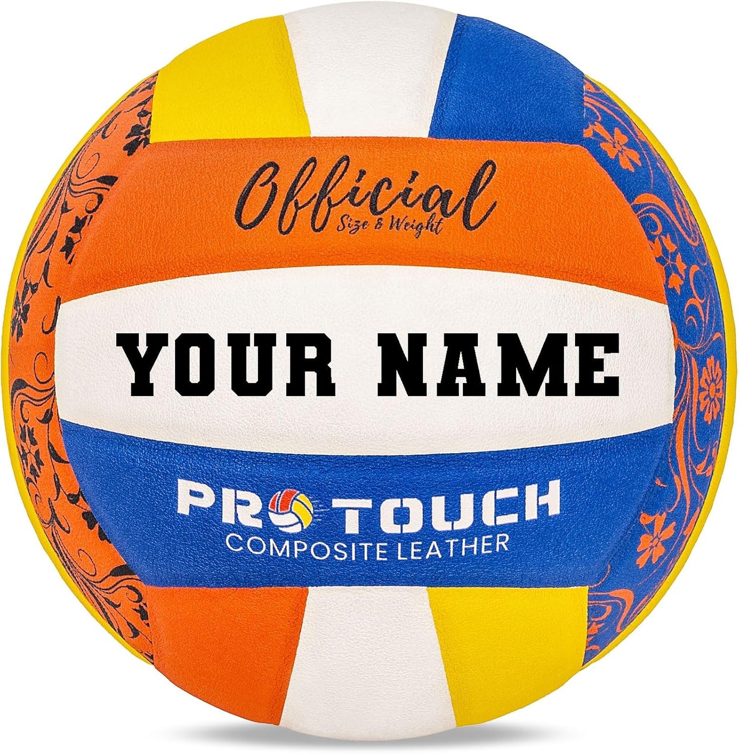 Personalized Indoor Volleyball – Official Size 5 Composite Leather Volleyball for Adults & Teens – Custom Name Volleyball for Gifts, Training, Games