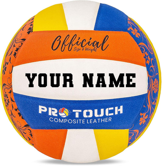 Personalized Indoor Volleyball – Official Size 5 Composite Leather Volleyball for Adults & Teens – Custom Name Volleyball for Gifts, Training, Games