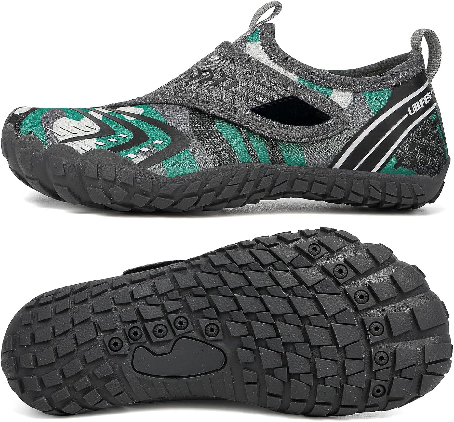 UBFEN Water Shoes for Kids Boys Girls Aqua Socks Barefoot Beach Sports Swim Pool Quick Dry Lightweight Toddler Little Big Kid