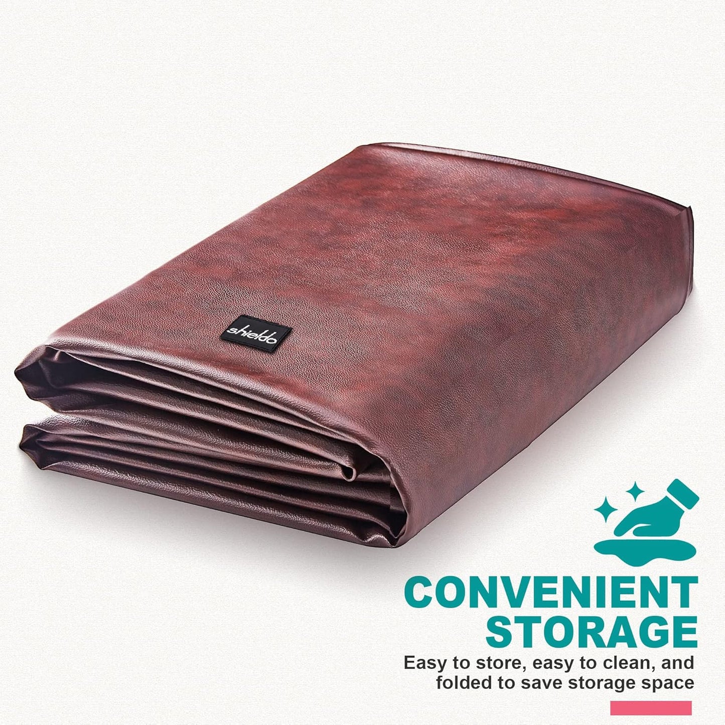 Heavy Duty Leatherette Billiard Pool Table Cover,Waterproof&Tearproof Cover for Pool Table,7/8/9 Foot Fitted(7FT/Brown)