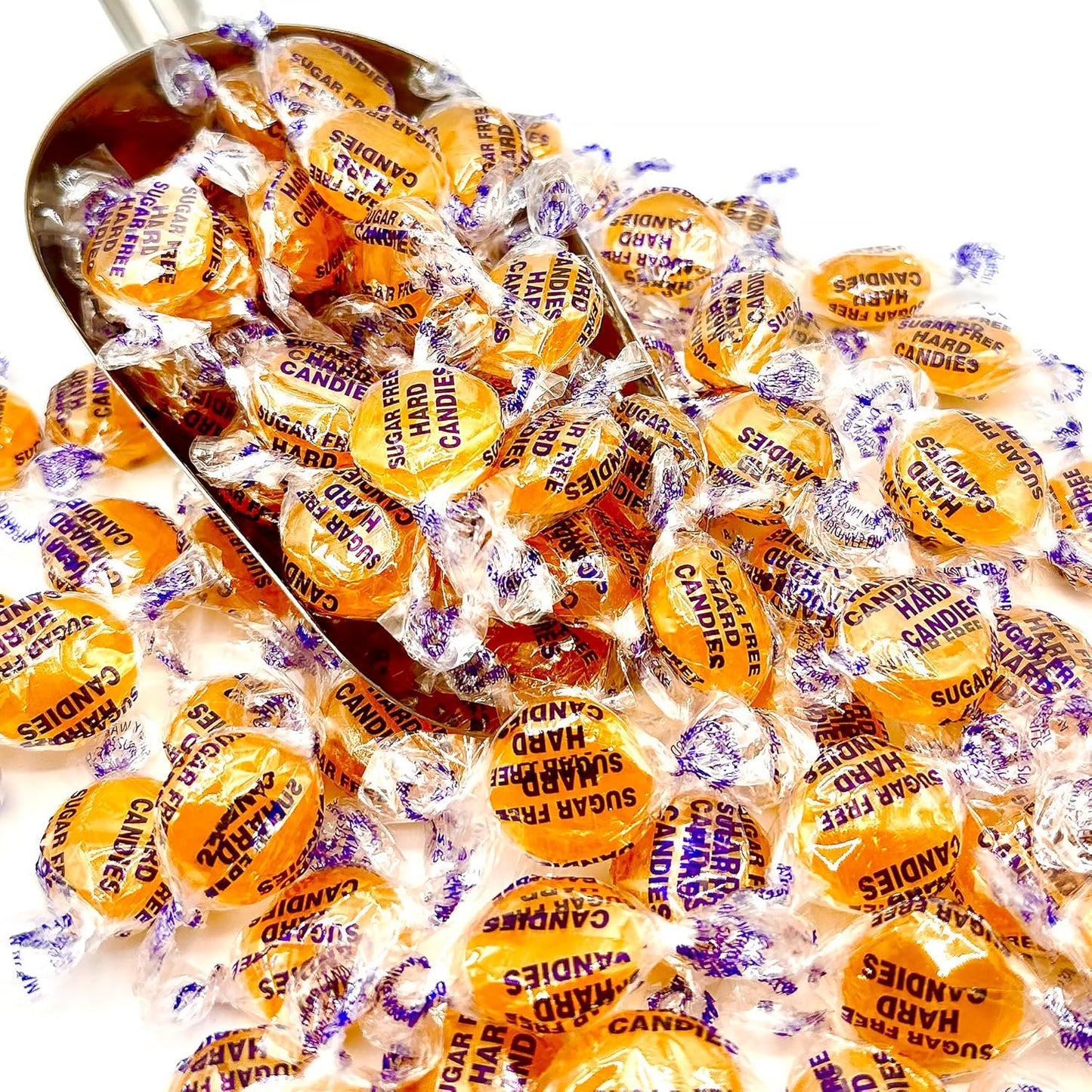 Sugar Free Butterscotch Hard Candy Arcor - 2LB Bag (About 150 Pieces) Of Individually Wrapped Sugar Free Butterscotch Buttons, Butter Scotch Bulk Candy