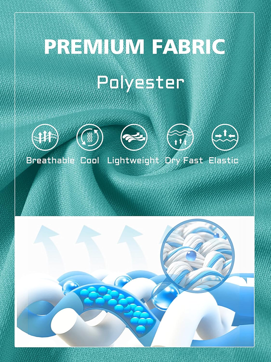 MAGCOMSEN Men's Polo Shirts 3 Buttons Casual Work T Shirts Quick Dry Short Sleeve Golf Shirt Pique Jersey Outdoor Performance