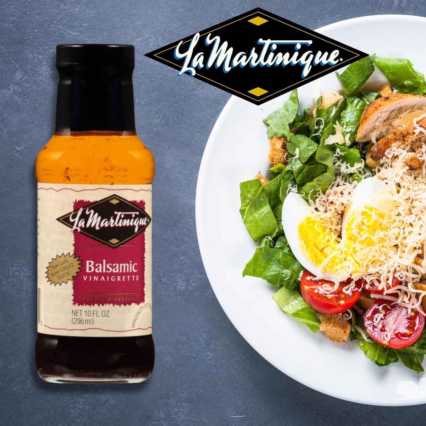 La Martinique Balsamic Vinaigrette Dressing 10 Ounce Bottle (Pack of 2)
