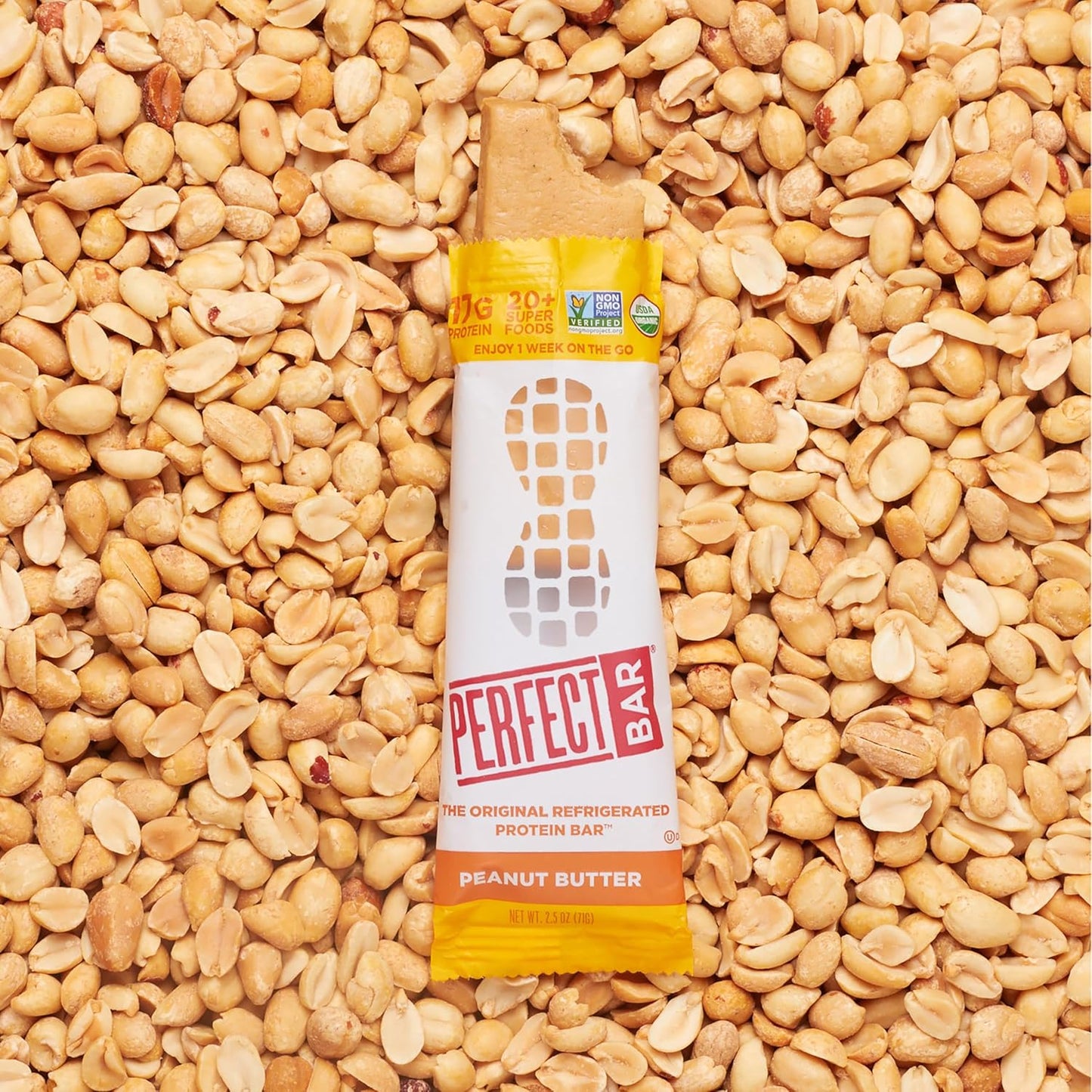 Perfect Bar, Peanut Butter Protein Bar, High Protein, Organic, Gluten Free, Soy Free, Non GMO, No Sugar Alcohols, 2.5 Ounce Bar, 10 Count