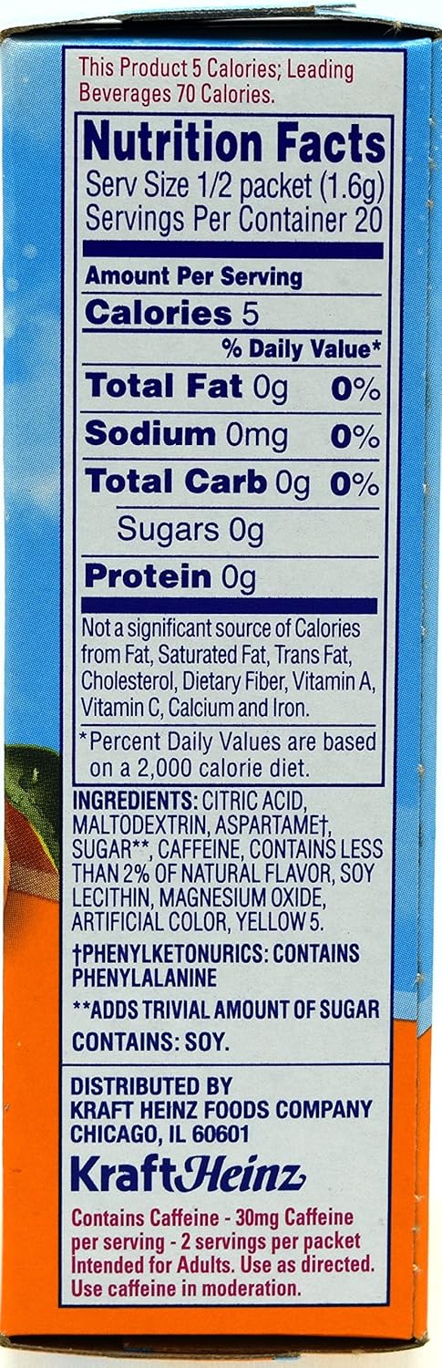 Crystal Light On The Go Citrus With Caffeine Drink Mix, 10-Packet Box (Pack of 26)