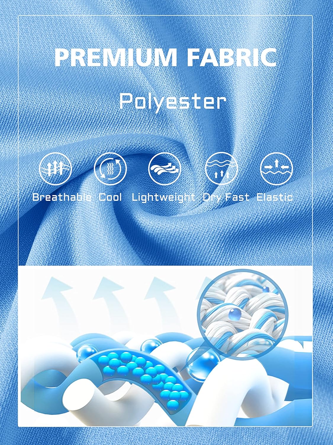 MAGCOMSEN Men's Polo Shirts 3 Buttons Casual Work T Shirts Quick Dry Short Sleeve Golf Shirt Pique Jersey Outdoor Performance