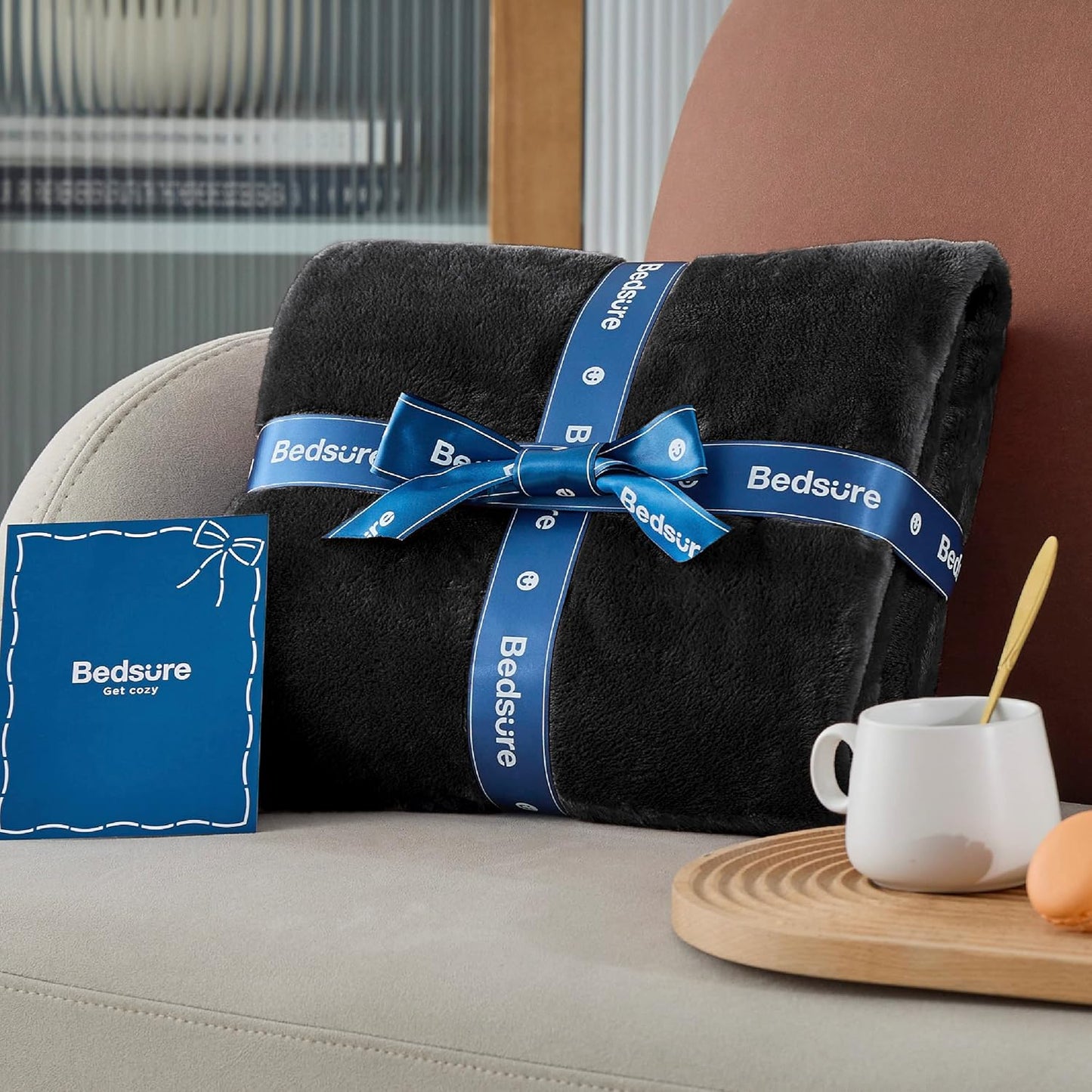 Bedsure Fleece Blankets King Size Black - Bed Blanket Soft Lightweight Plush Cozy Fuzzy Luxury Microfiber, 108x90 inches