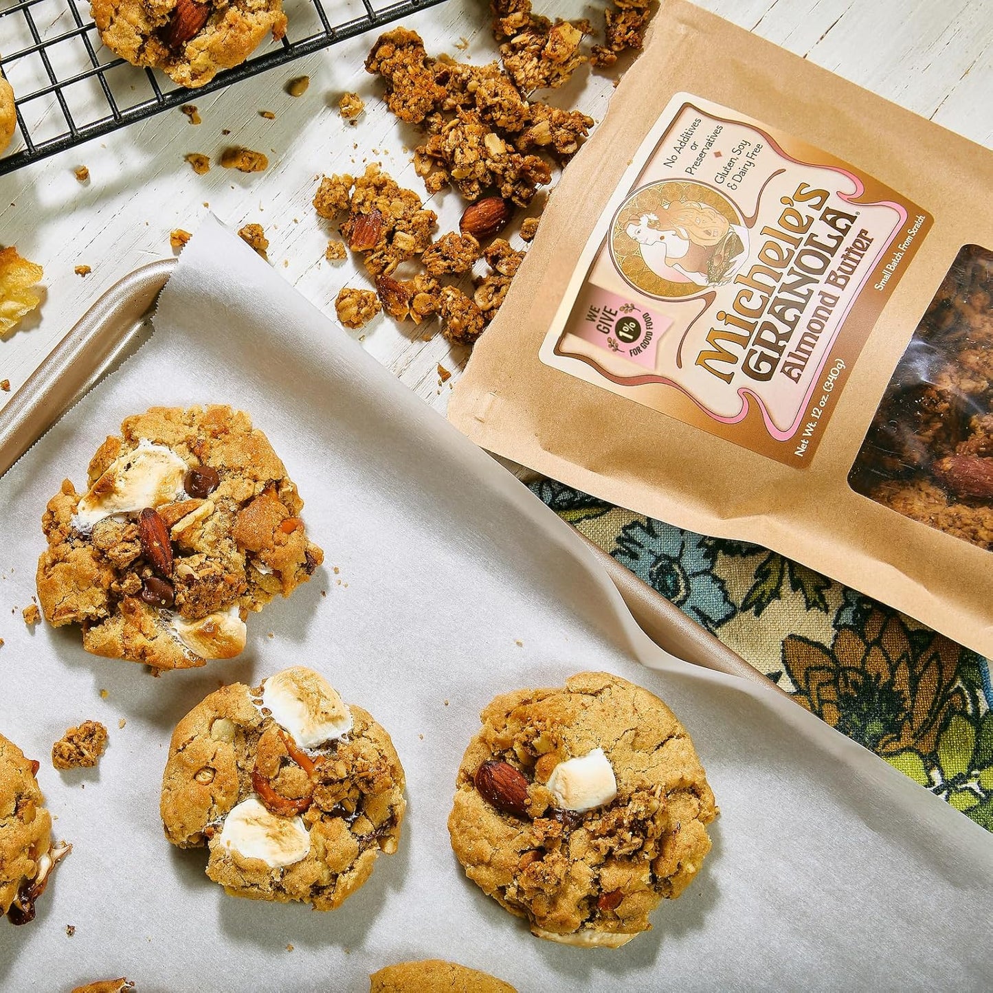Michele's Granola - Almond Butter - Handmade Non-GMO Whole Grain Oats - Free of Gluten, Soy, Wheat, & Dairy