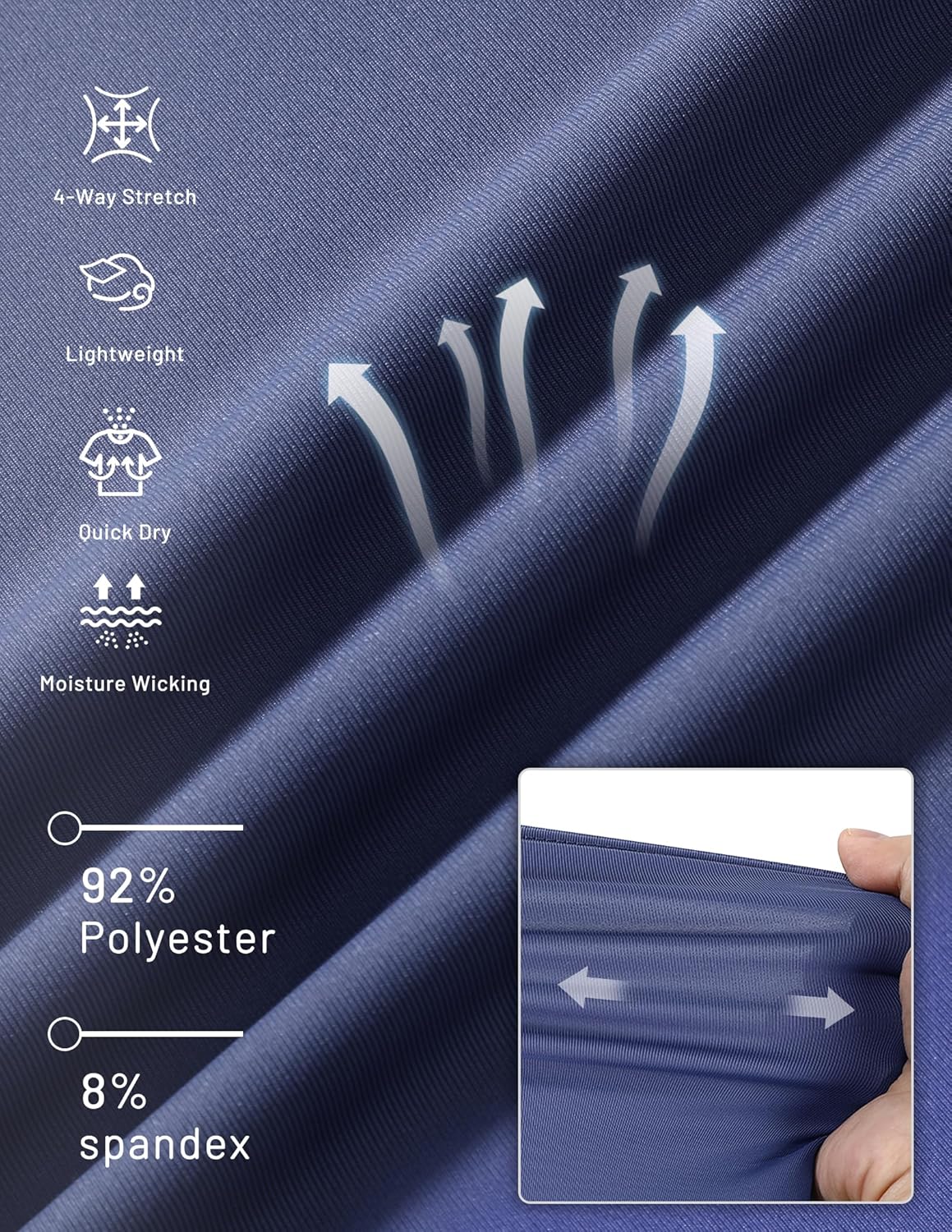 MIER Men's Dry Fit Workout T-Shirts Athletic Running Tee Short Sleeve Crew Neck Gym Tops, Polyester, Moisture Wicking