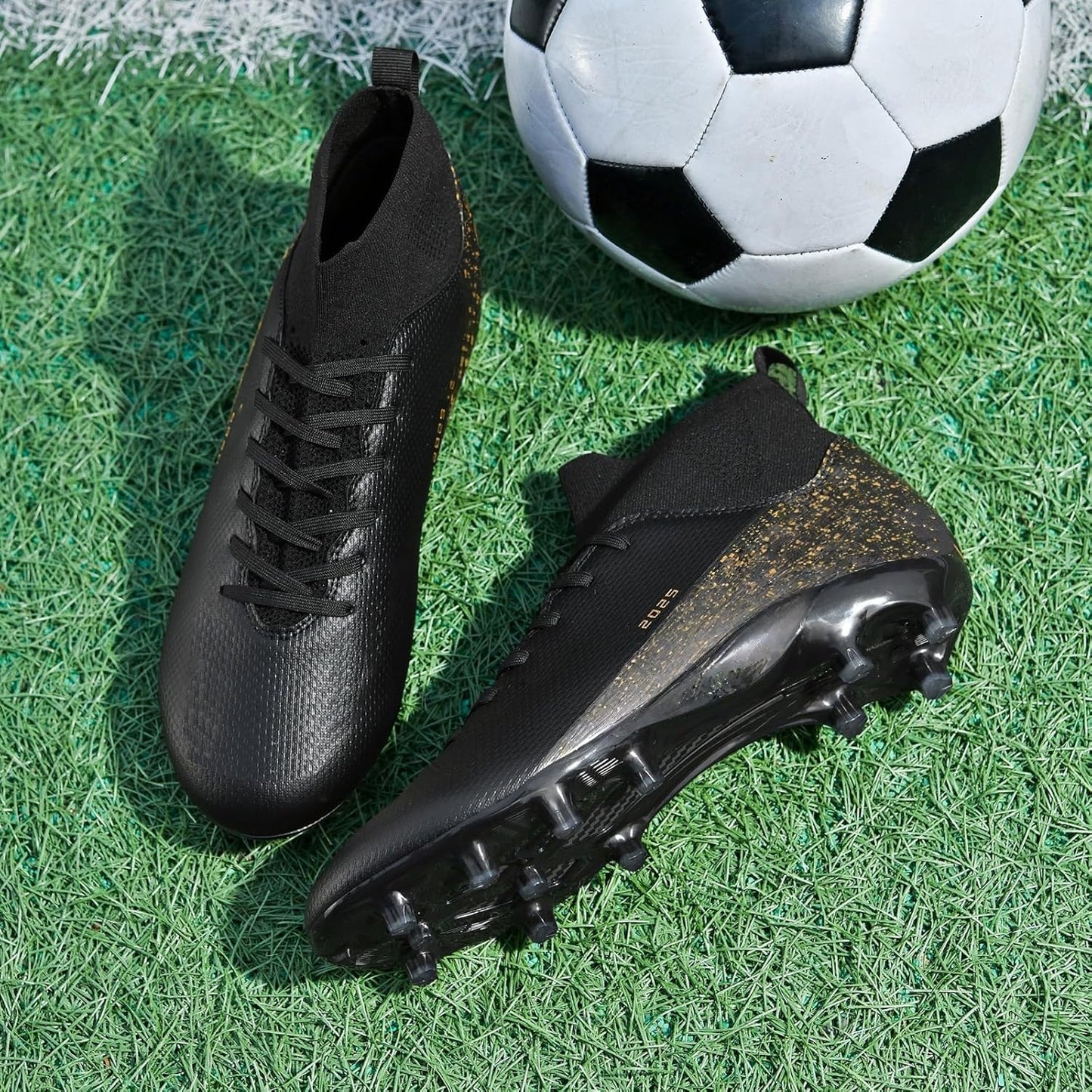 Soccer Cleats for Mens Womens Indoor Soccer Shoes Unisex Baseball Turf Shoes Youth Rugby Shoes Adult AG FG TF Football Boots Wide Training Sneaker