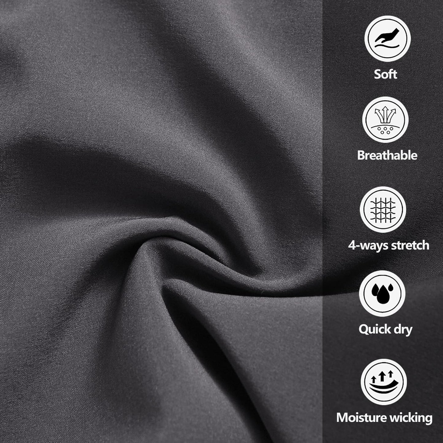 Men's Gym Shorts Sports Quick Dry Workout Running or Casual Training Short with Zipper Pockets