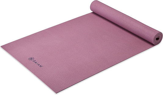 Gaiam Yoga Mat - Premium 5mm Solid Thick Non Slip Exercise & Fitness Mat for All Types of Yoga, Pilates & Floor Workouts (68" x 24" x 5mm)