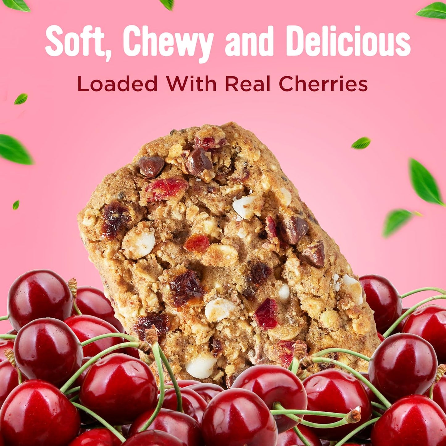Cooper Street Chocolate Cherry Granola Bakes (12 pack) - Individually Wrapped Soft and Chewy Breakfast Granola Bars - Nut, Dairy & Soy Free - Great As Kids Snacks For School, Hiking Or Lunchbreak