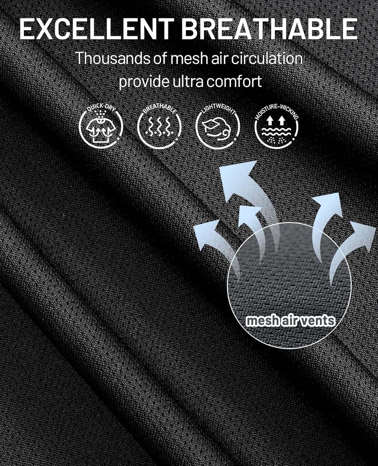 MIER Men's Quick Dry Workout Shirts Moisture Wicking Running Athletic Performance T-Shirts Recycled Polyester Top Tee