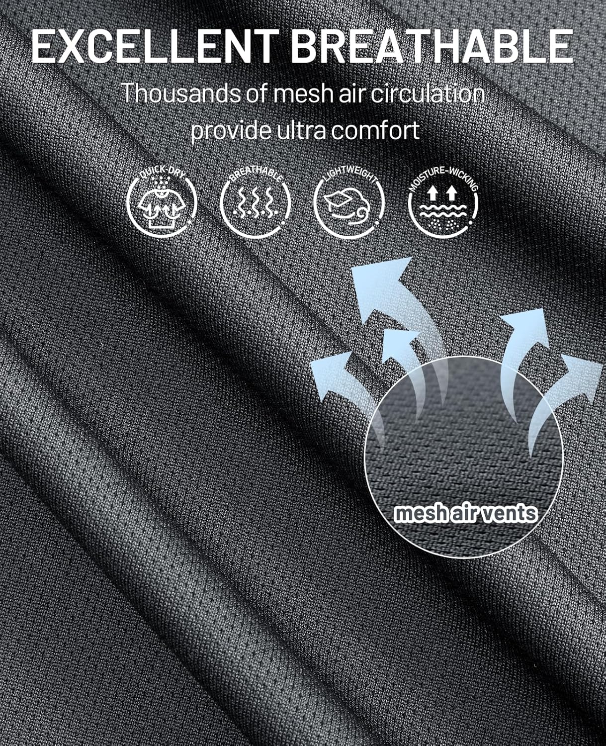 MIER Men's Quick Dry Workout Shirts Moisture Wicking Running Athletic Performance T-Shirts Recycled Polyester Top Tee