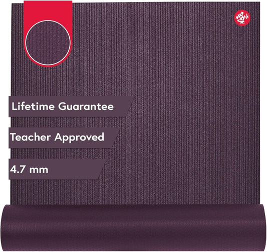 Manduka PROlite Yoga Mat 71" - 4.7mm | Lifetime Durability | Hygienic Construction | Teacher Approved | 71 x 24 inches | Elderberry