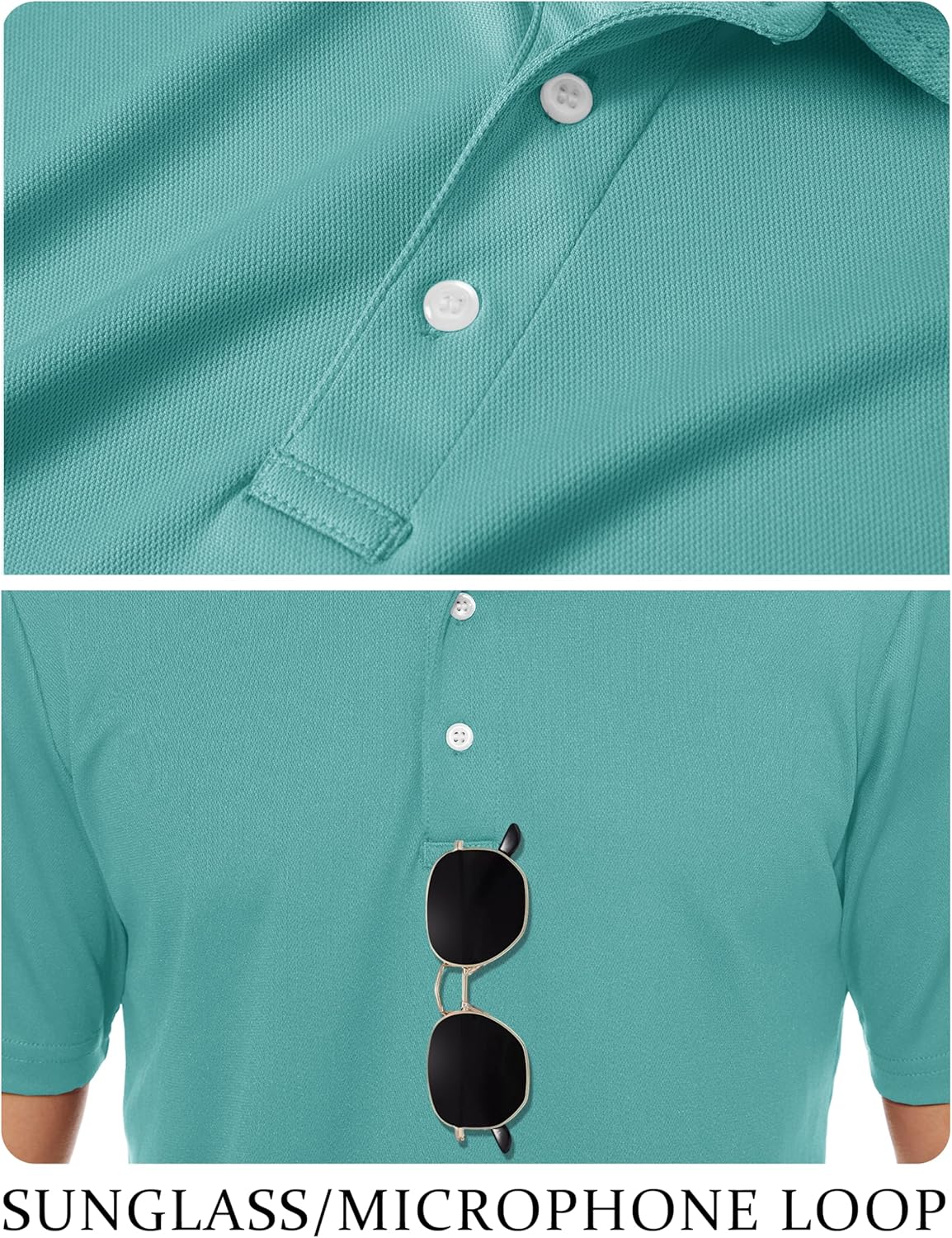 TACVASEN Mens Golf Shirt Dry Fit Mens Polo Shirts Short Sleeve Performance Golf Polos for Men with Collar Work Shirts