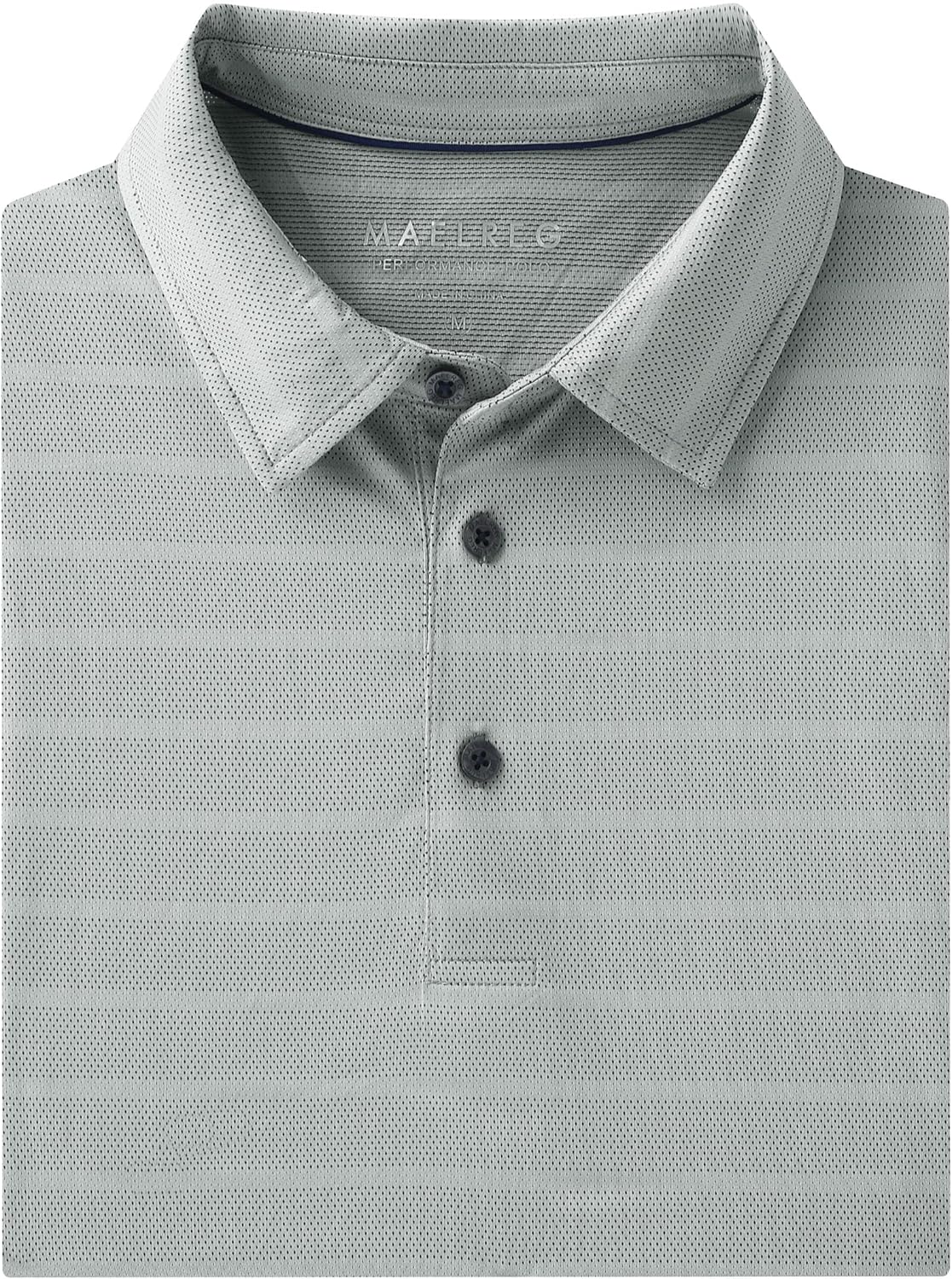 M MAELREG Golf Shirts for Men Short Sleeve Dry Fit Casual Striped Performance Moisture Wicking Collared Mens Polo Shirts