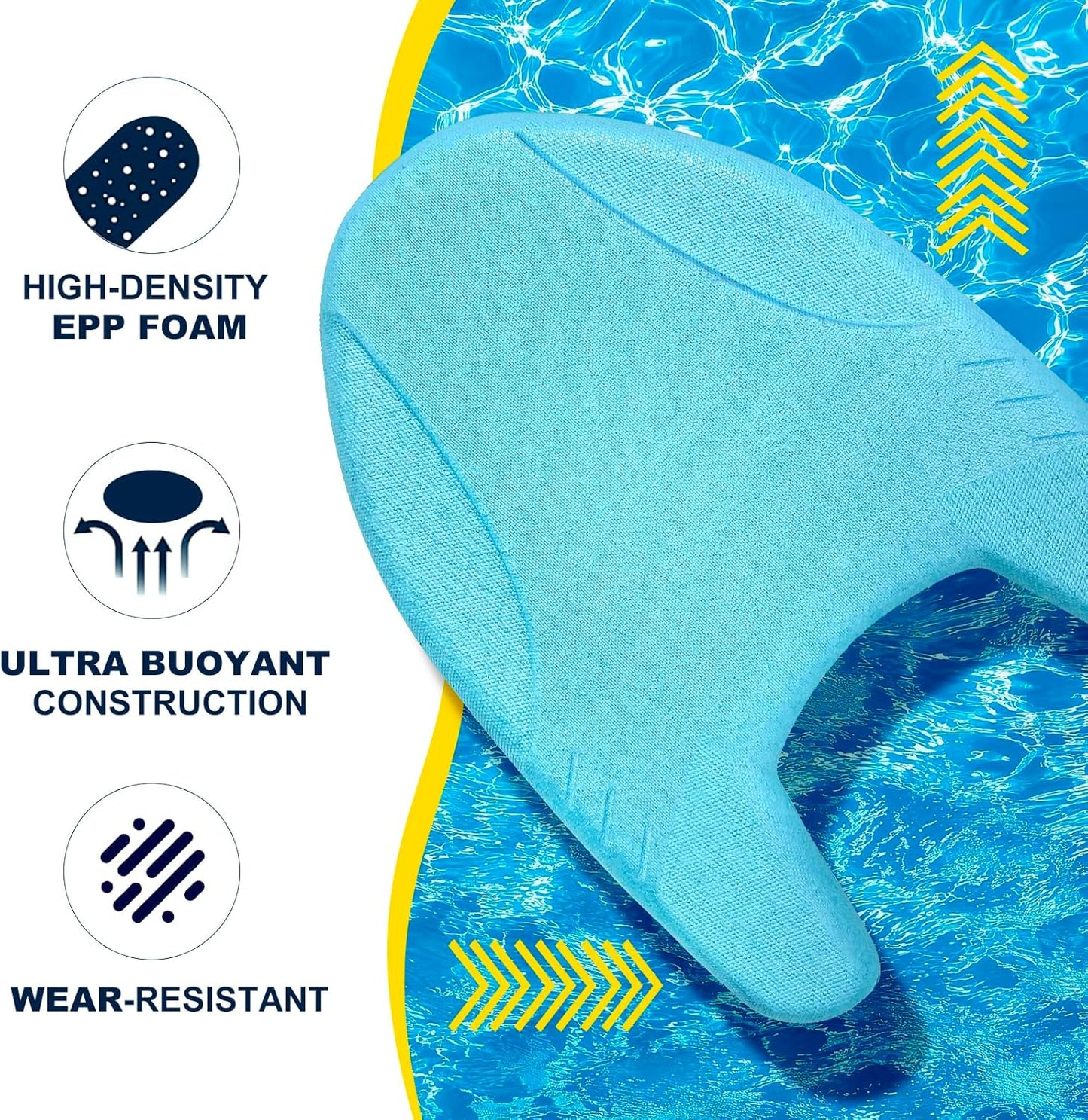 EPP Swimming Kickboard, Training Board, with Ultra-Lightweight and Great Buoyancy for Swimming Lessons, Lap Swimming, Water Aerobics