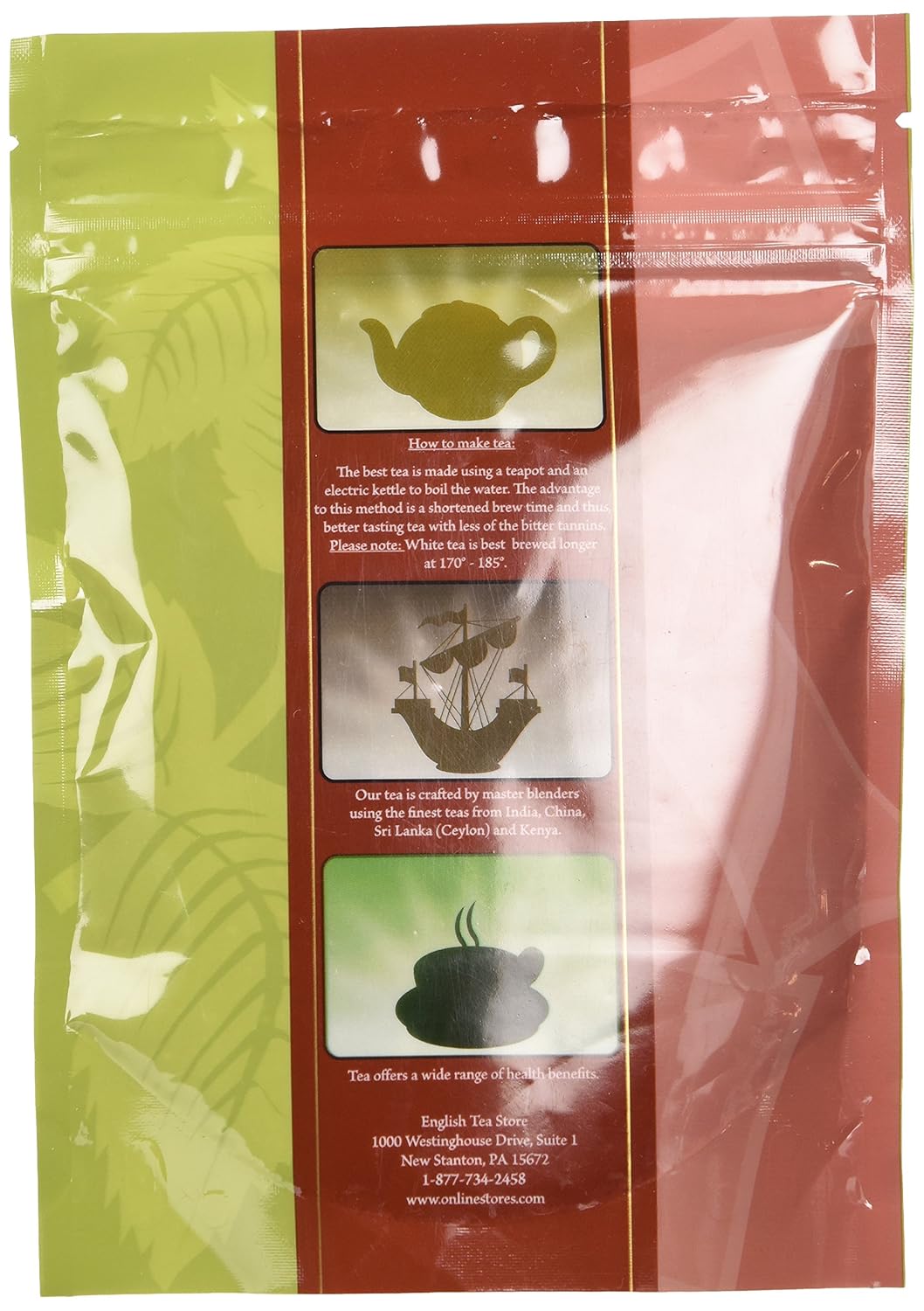 English Tea Store Decaf Chai | Loose Leaf Tea Pouches - 4oz | CO2 Decaffeinated Black Tea with Ginger Cardamom Cinnamon Clove and Black Pepper | Traditional Indian Spiced Chai Blend