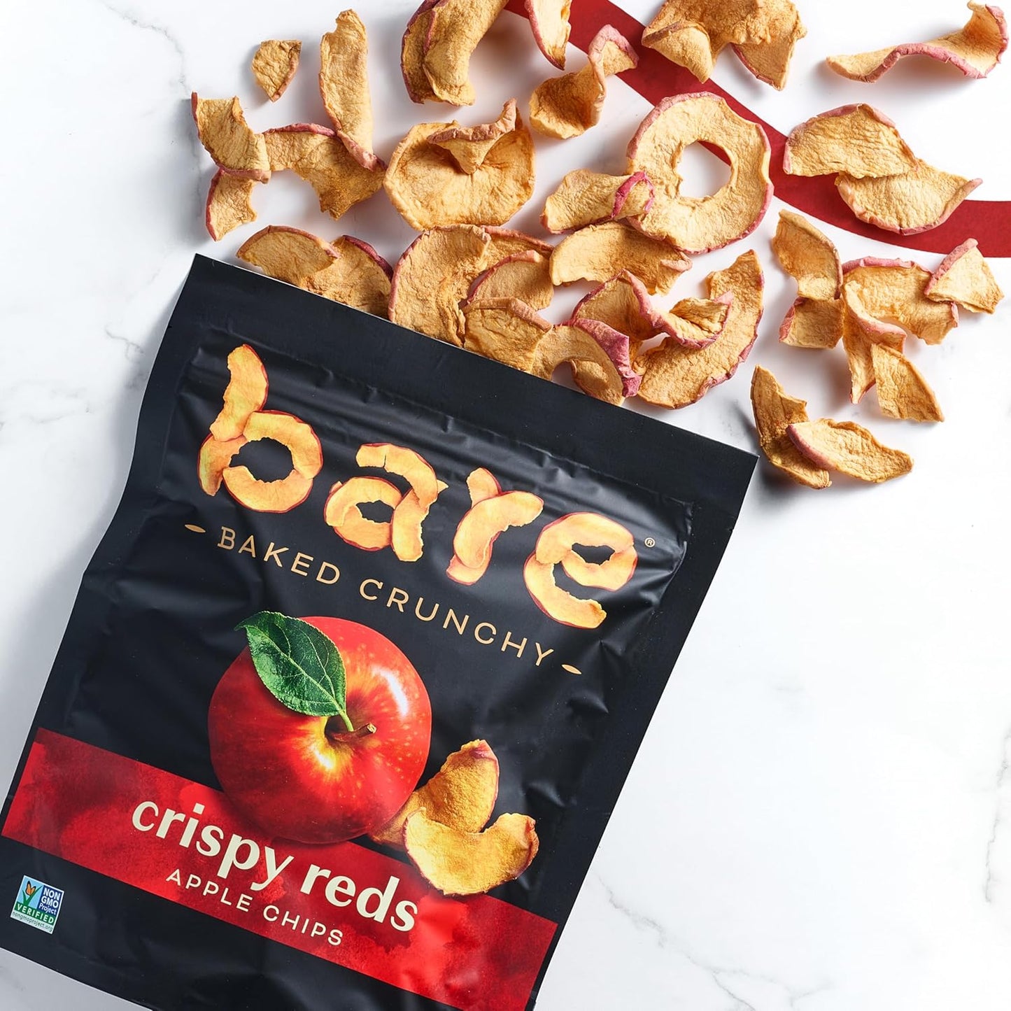 Bare Baked Crunchy, Apples Fuji & Reds, 3.4 Ounce (Pack of 6)
