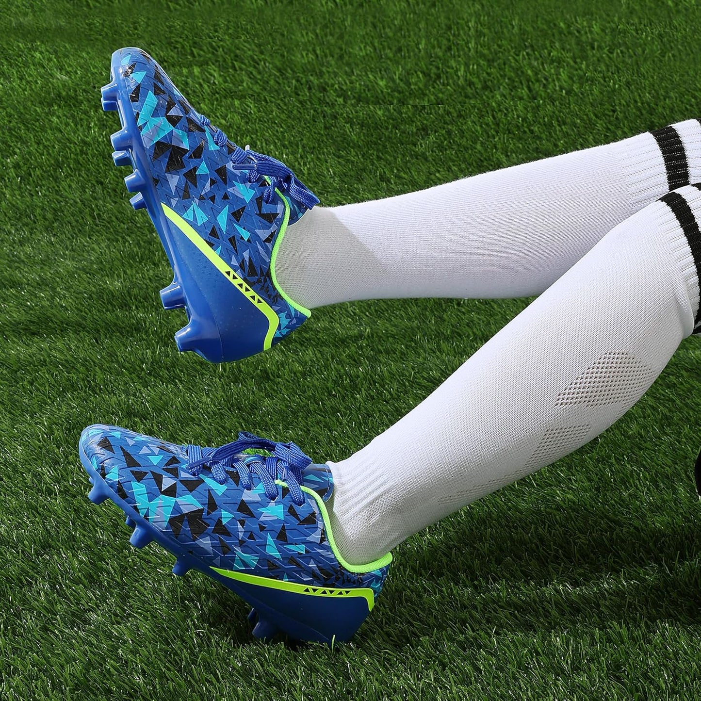 DREAM PAIRS Boys Girls Soccer Cleats Youth Firm Groud Athletic Outdoor Trainning Football Shoes for Little/Big Kid