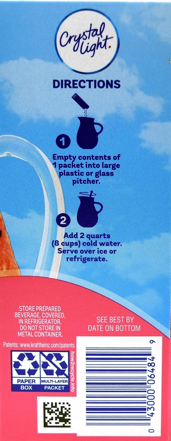 Crystal Light Strawberry Watermelon Drink Mix, 12-Quart Canister (Pack of 12)