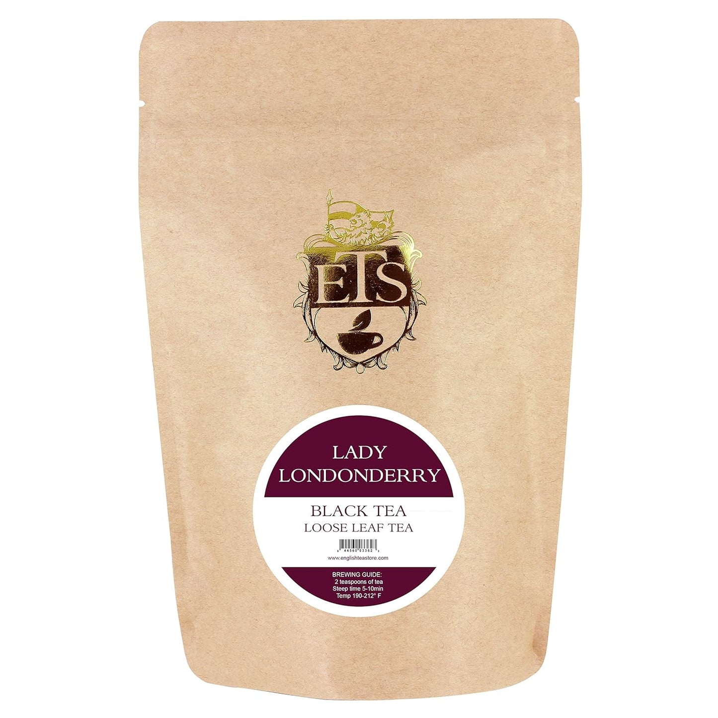 English Tea Store - Lady Londonderry Loose Leaf Black Tea | Floral Strawberry Lemon Blend | Afternoon Tea Favorite | Medium Caffeine | 4oz Resealable Pouch