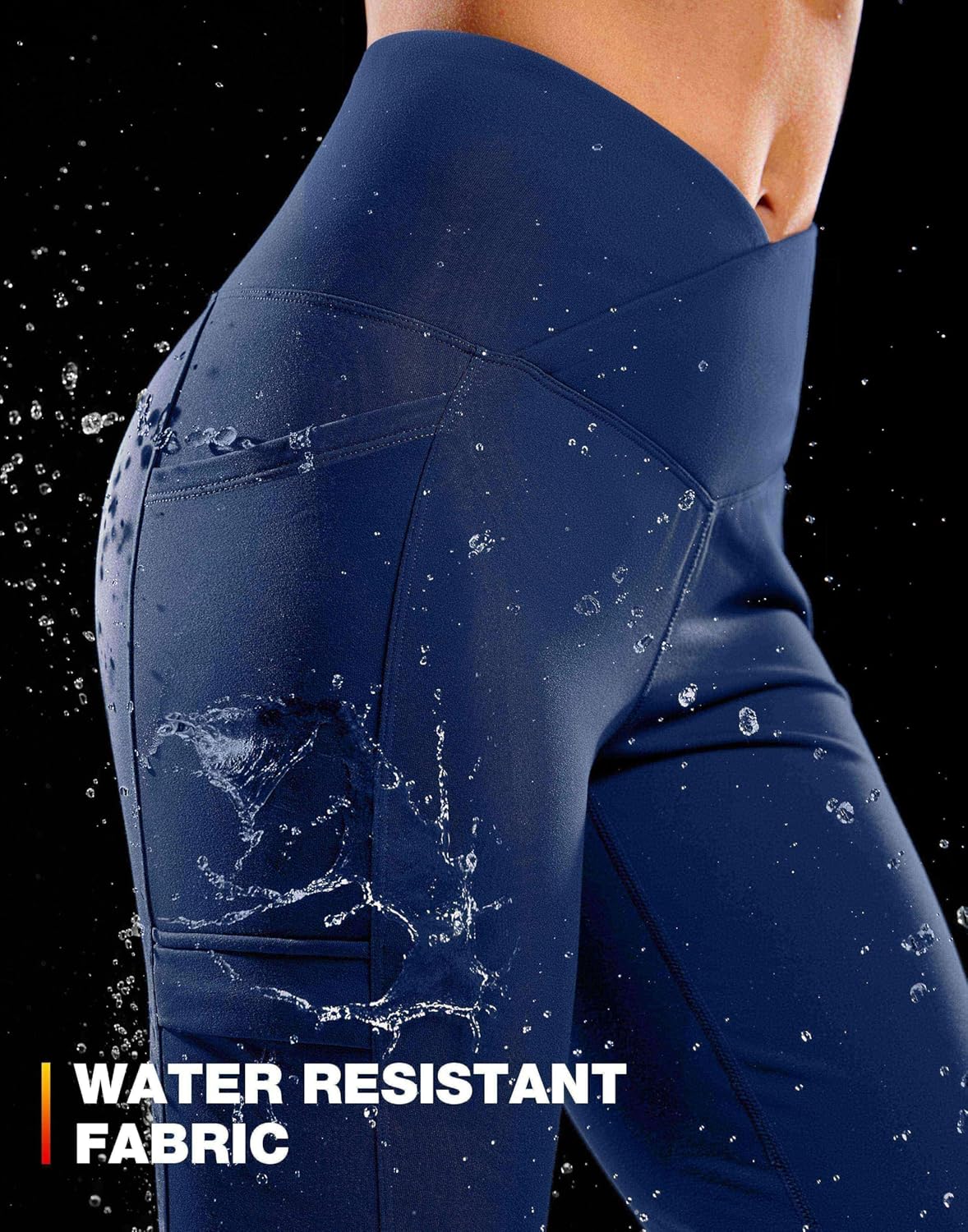 G Gradual Women's Fleece Lined Pants Water Resistant Winter Thermal Flare Leggings Hiking Snow Pants for Women 4 Pockets