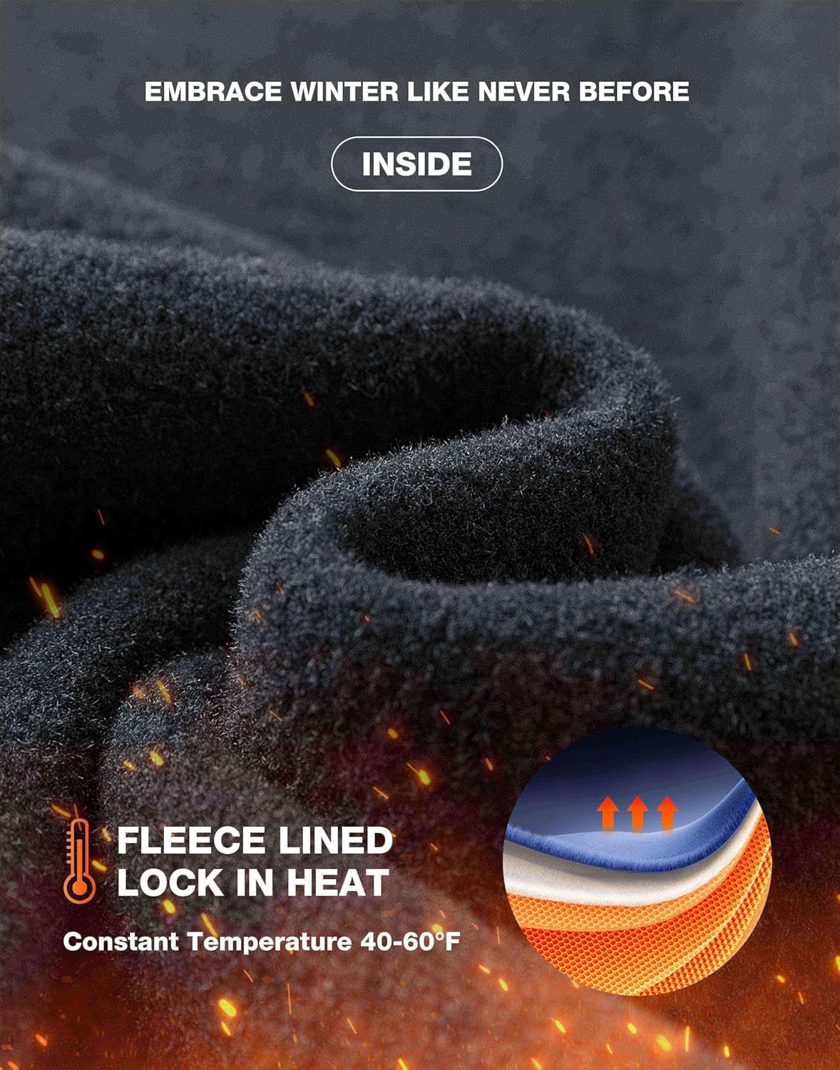 G Gradual Women's Fleece Lined Pants Water Resistant Winter Thermal Flare Leggings Hiking Snow Pants for Women 4 Pockets