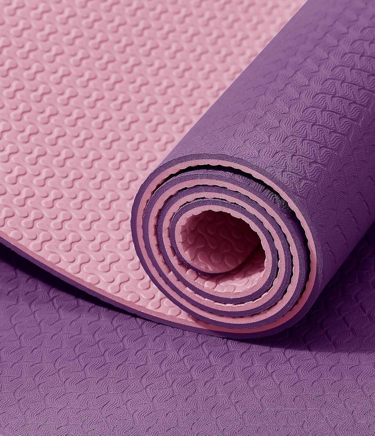 IUGA Yoga Mat Non Slip Anti-tear Pilates Mat Eco Friendly Hot Yoga Mats Thick for Workout & Exercise(72"x 24"x 6mm)