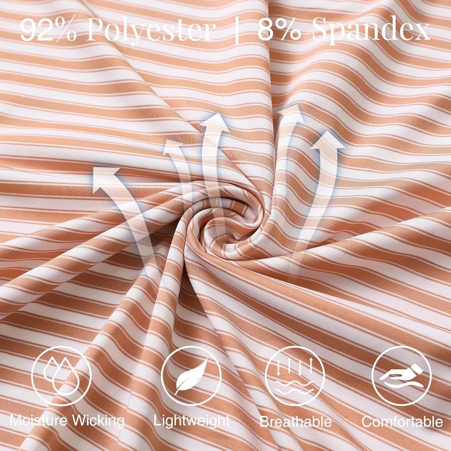 M MAELREG Golf Shirts for Men Short Sleeve Dry Fit Casual Striped Performance Moisture Wicking Collared Mens Polo Shirts