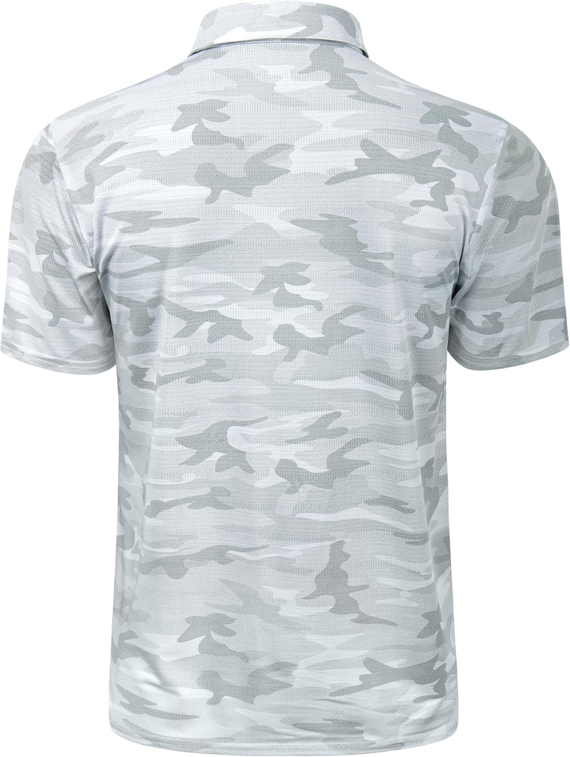 TAPULCO Mens Quick Dry Polo Shirts Camouflage Pattern Performance Athletic Lightweight Breathable Casual Golf Tshirts
