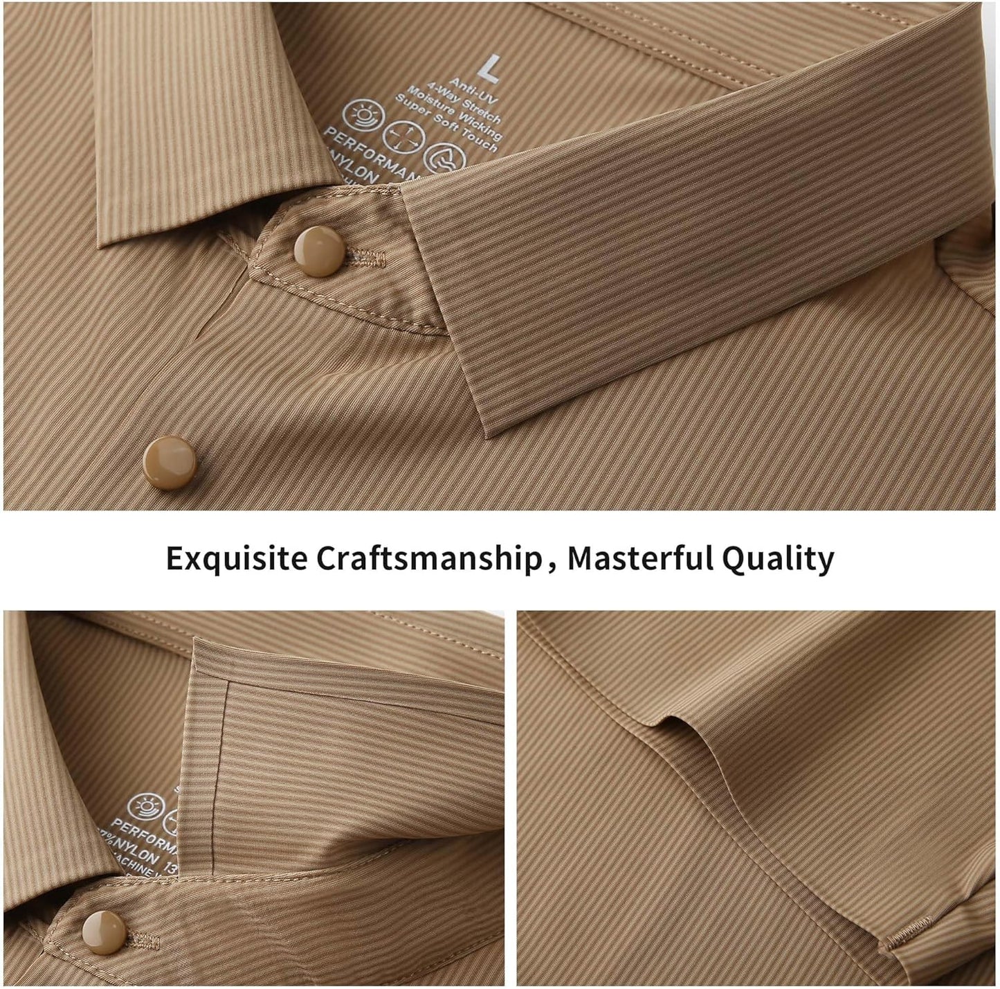 Esabel.C Golf Shirts for Men Dry Fit Performance Short Sleeve Print Moisture Wicking Collared Shirt