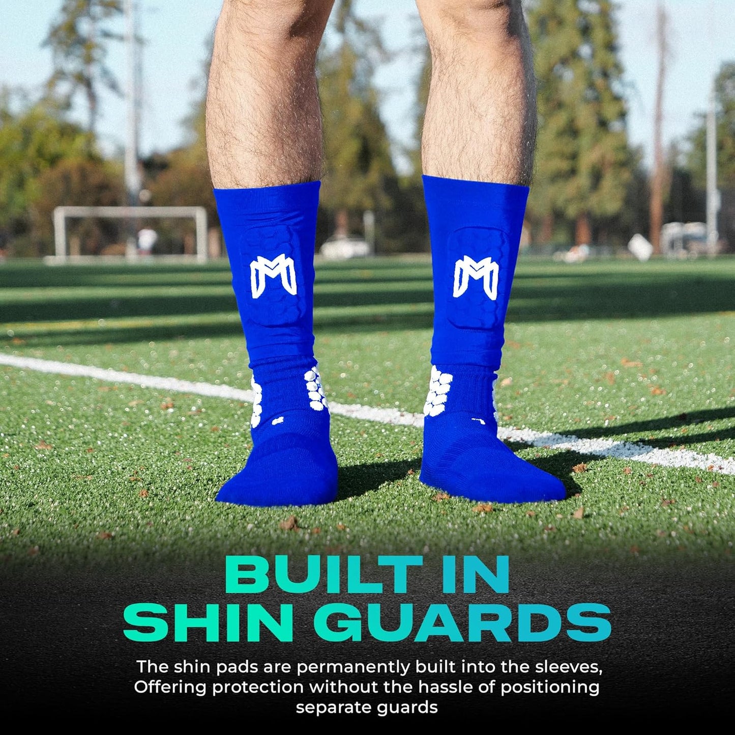 Mini Shin Guards Soccer – Built in Shin Pad Sleeves for Mens, Women, Teens - Small Shin Guards - Lightweight, Breathable Shin Defender Leg Protection
