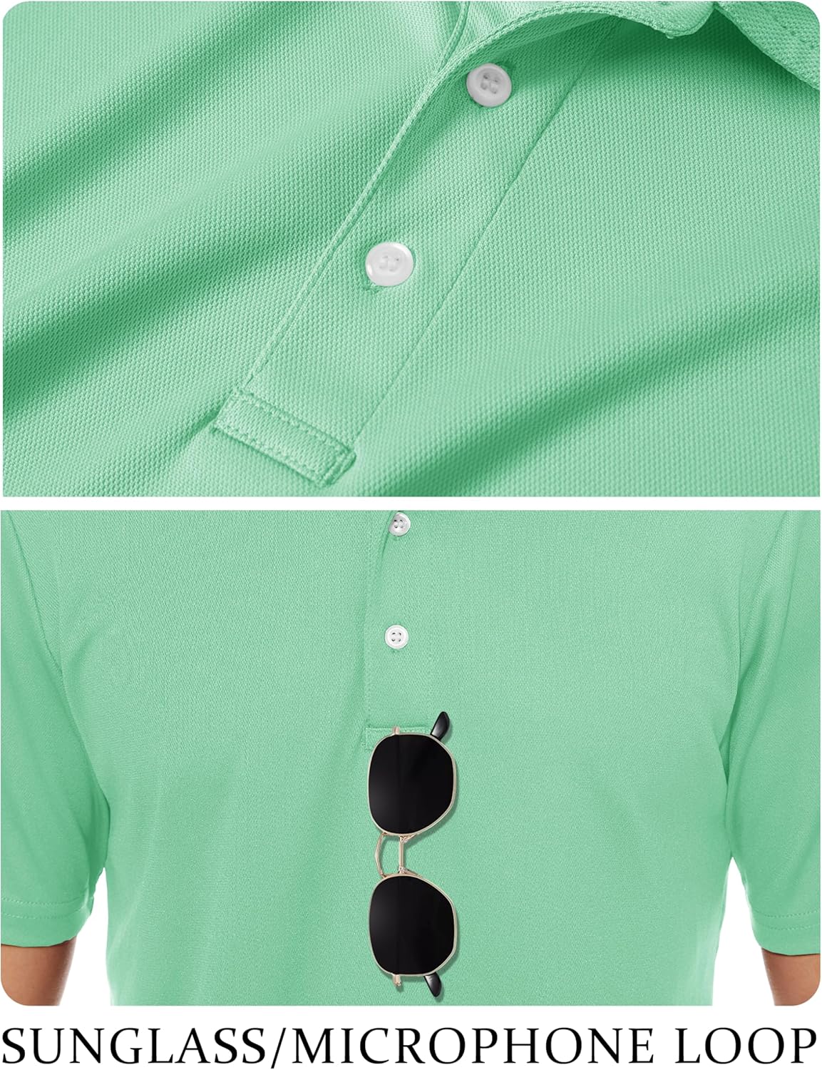 TACVASEN Mens Golf Shirt Dry Fit Mens Polo Shirts Short Sleeve Performance Golf Polos for Men with Collar Work Shirts