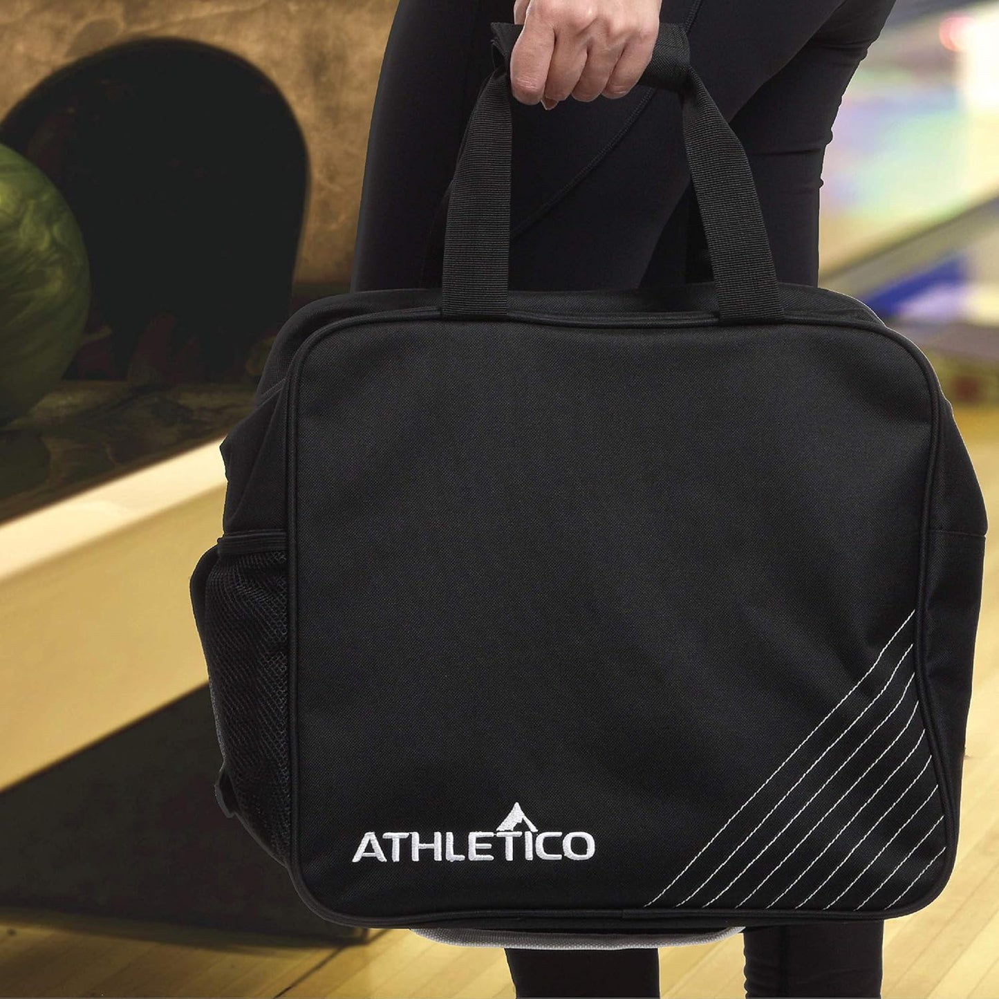 Athletico Essential Bowling Bag - Single Ball Bowling Tote Bag With Padded Bowling Ball Holder