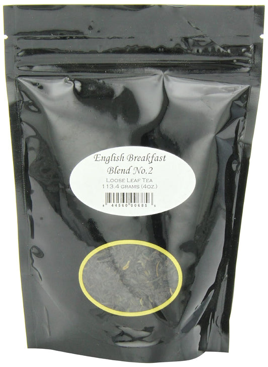 English Breakfast Tea No. 2 by English Tea Store | Loose Leaf Black Tea | Bold Smooth Flavor from Assam Ceylon Kenya | Great with Milk | Medium Caffeine | 4oz Pouch