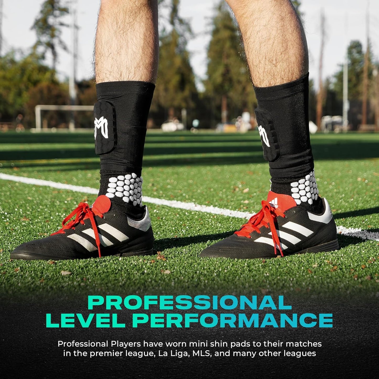 Mini Shin Guards Soccer – Built in Shin Pad Sleeves for Mens, Women, Teens - Small Shin Guards - Lightweight, Breathable Shin Defender Leg Protection